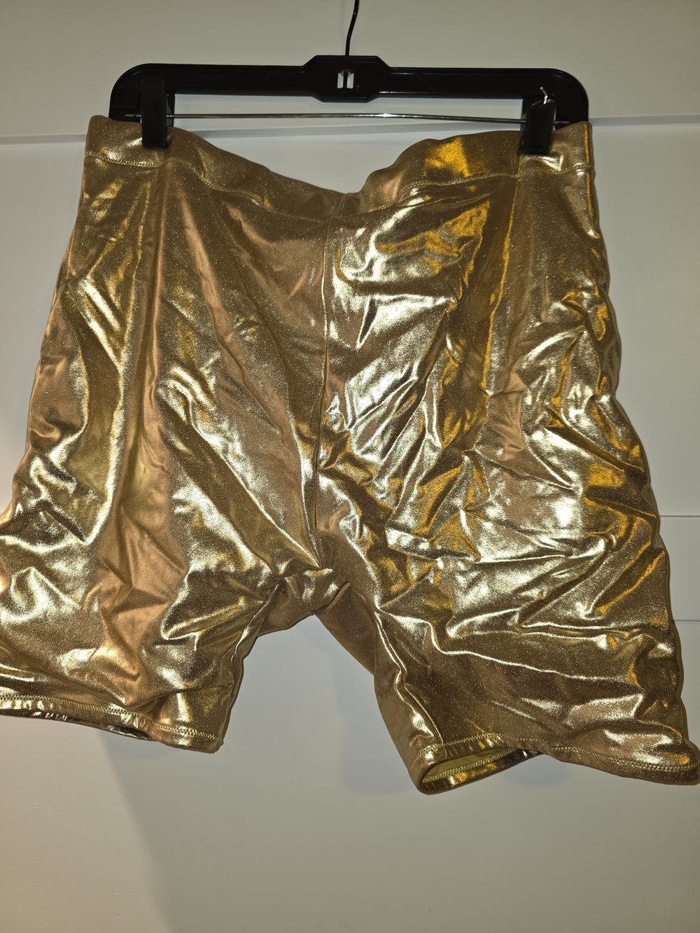 SKIMS Metallic Gold Athletic Shorts